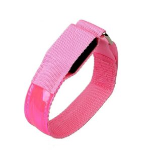 LED Armbands - Pink, Replaceable Batteries, 2pcs